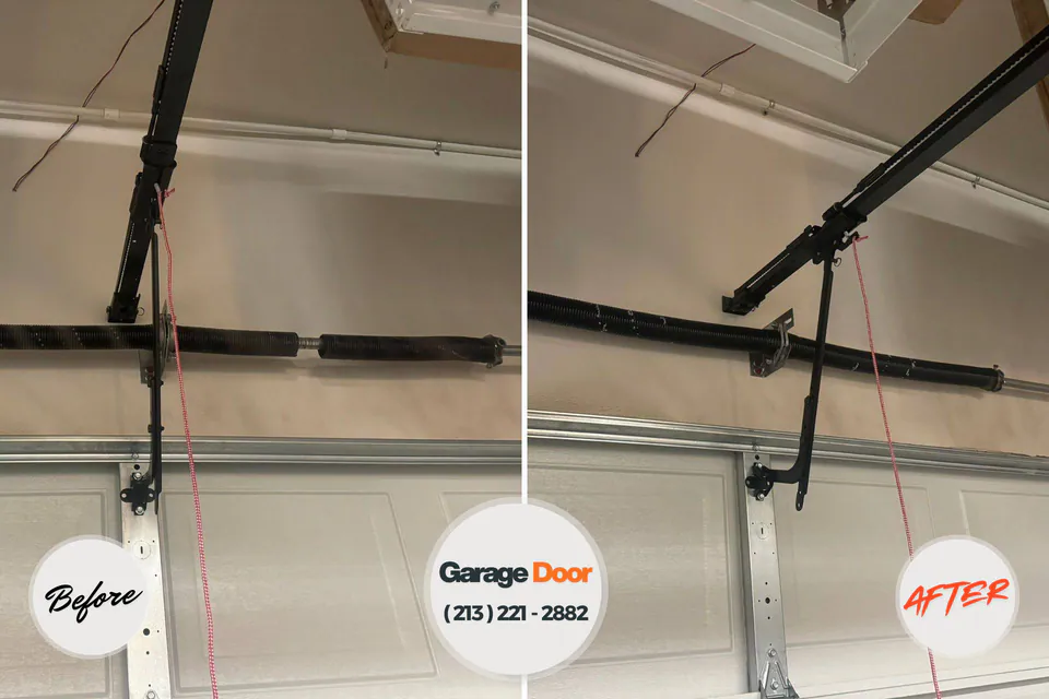 Before and after: Garage Door Service Gibsonburg, OH